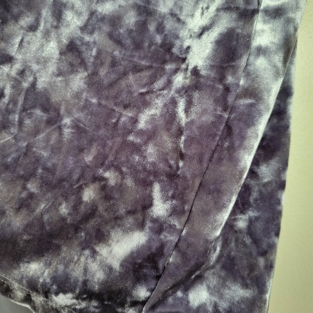 Blue Gray Velvet Shirt - Picture 5 of 6